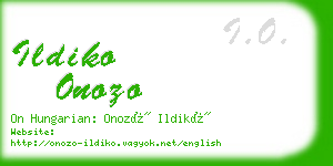 ildiko onozo business card